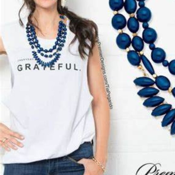 NWOT Premier Designs In The Navy Necklace - Picture 3 of 10